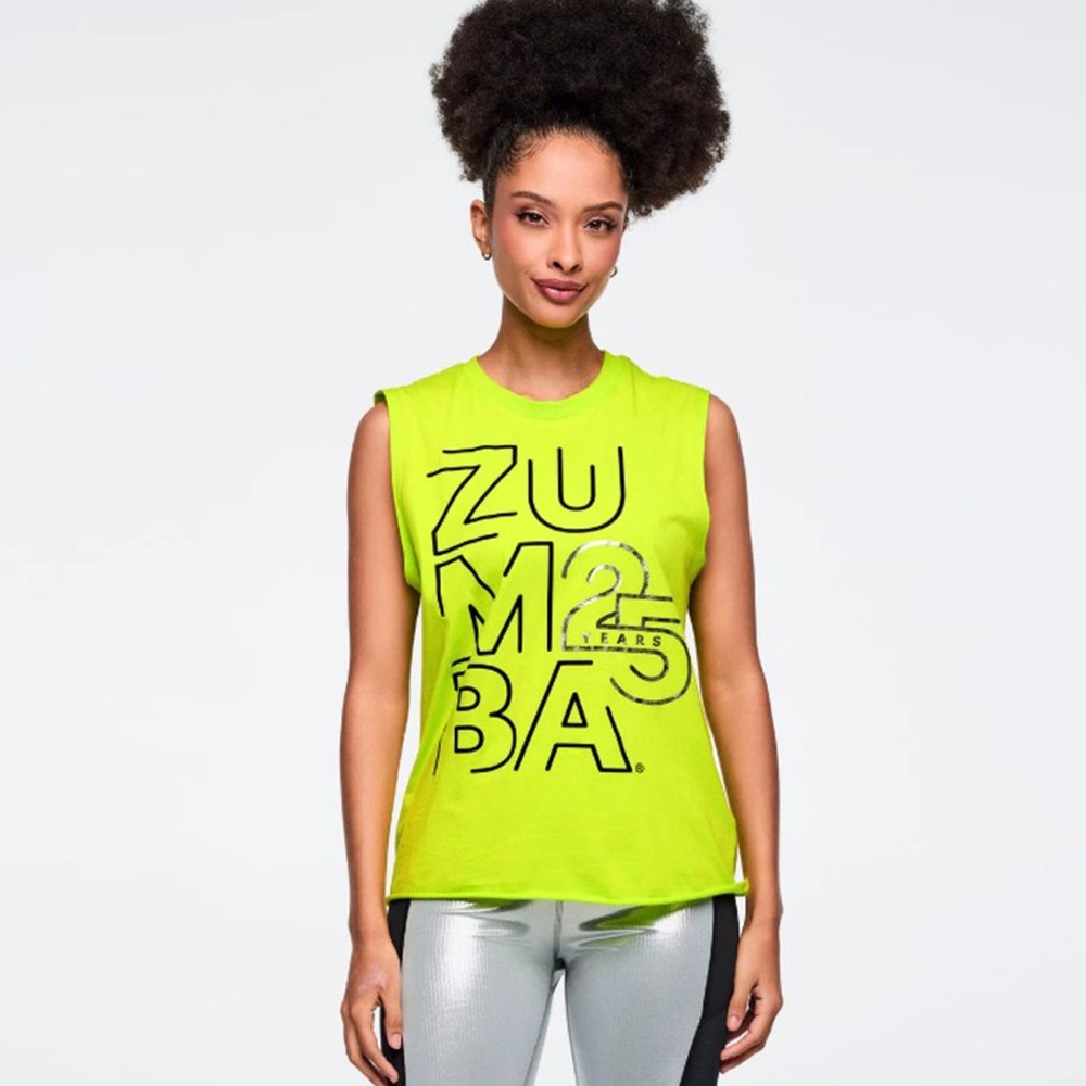 NWT ZUMBA 25 Crew Neck Muscle Tank Size‎ Large